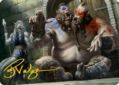 Ettin Art Card (Gold-Stamped Signature) [Dungeons & Dragons: Adventures in the Forgotten Realms Art Series] | L.A. Mood Comics and Games
