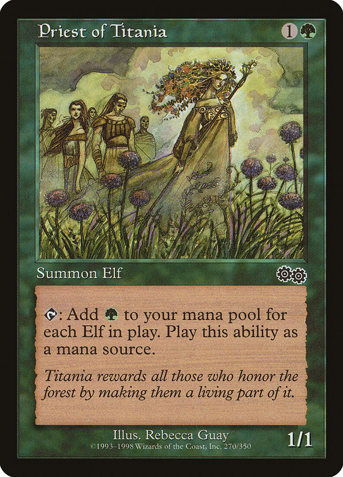 Priest of Titania [Urza's Saga] | L.A. Mood Comics and Games