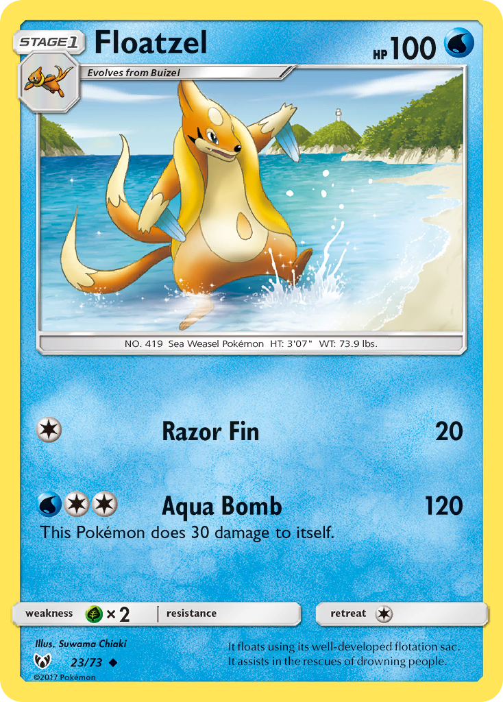 Floatzel (23/73) [Sun & Moon: Shining Legends] | L.A. Mood Comics and Games