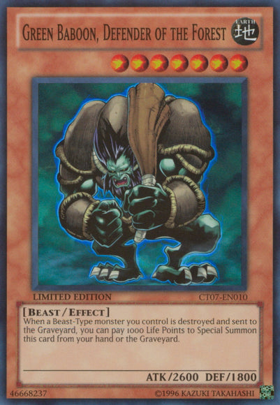 Green Baboon, Defender of the Forest [CT07-EN010] Super Rare | L.A. Mood Comics and Games