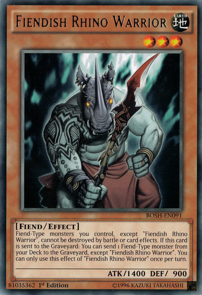 Fiendish Rhino Warrior [BOSH-EN091] Rare | L.A. Mood Comics and Games