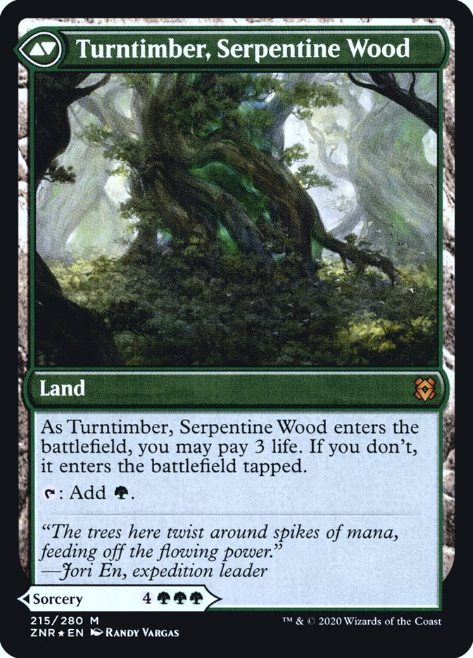 Turntimber Symbiosis // Turntimber, Serpentine Wood [Zendikar Rising Prerelease Promos] | L.A. Mood Comics and Games