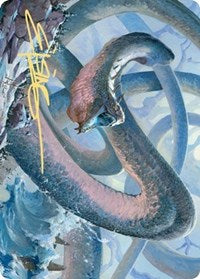 Koma, Cosmos Serpent 1 Art Card (Gold-Stamped Signature) [Kaldheim Art Series] | L.A. Mood Comics and Games