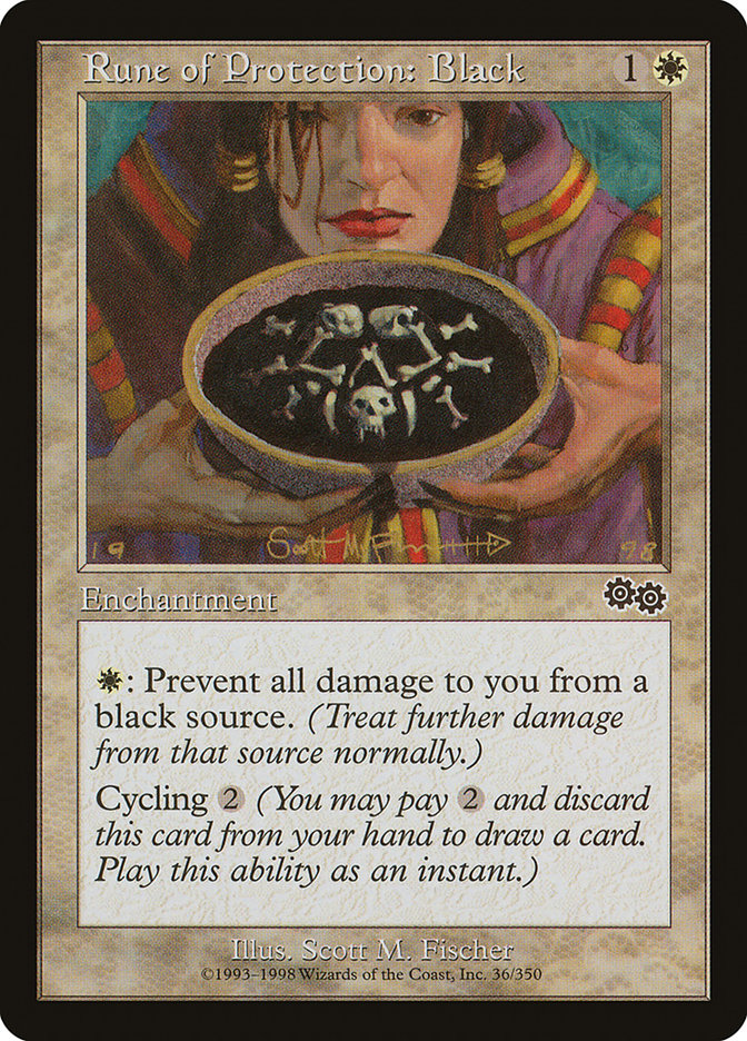 Rune of Protection: Black [Urza's Saga] | L.A. Mood Comics and Games