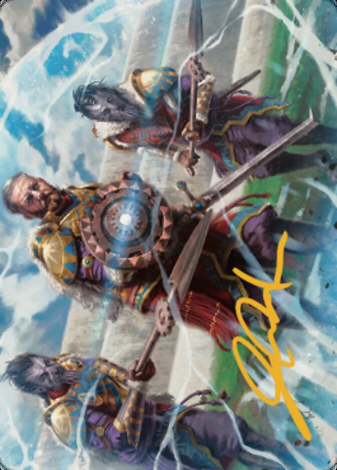 Argivian Phalanx Art Card (Gold-Stamped Signature) [Dominaria United Art Series] | L.A. Mood Comics and Games