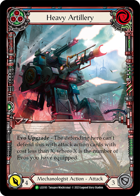 Heavy Artillery (Blue) [LGS193] (Promo)  Rainbow Foil | L.A. Mood Comics and Games