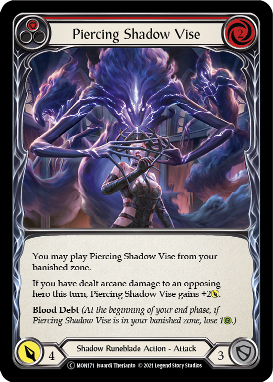 Piercing Shadow Vise (Red) [U-MON171] (Monarch Unlimited)  Unlimited Normal | L.A. Mood Comics and Games