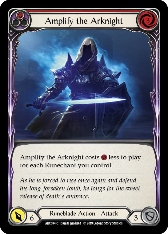 Amplify the Arknight (Red) [ARC094-C] (Arcane Rising)  1st Edition Rainbow Foil | L.A. Mood Comics and Games