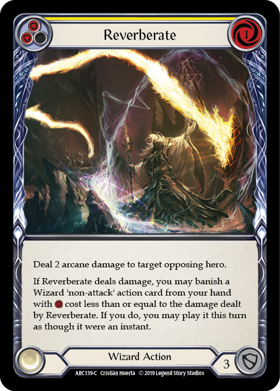 Reverberate (Yellow) [ARC139-C] (Arcane Rising)  1st Edition Rainbow Foil | L.A. Mood Comics and Games