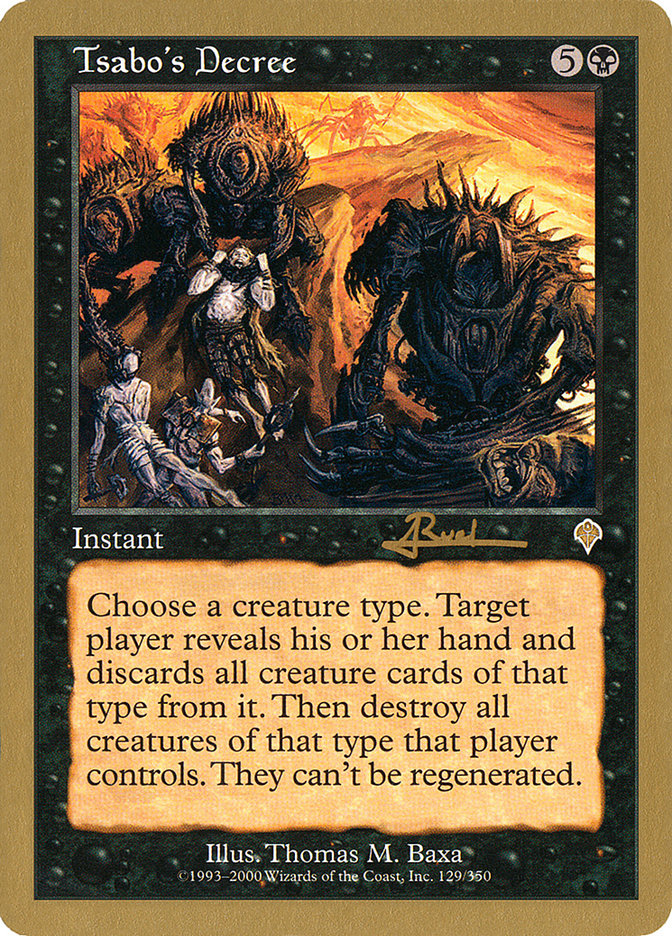 Tsabo's Decree (Antoine Ruel) [World Championship Decks 2001] | L.A. Mood Comics and Games