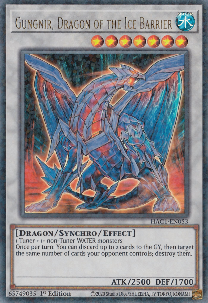Gungnir, Dragon of the Ice Barrier (Duel Terminal) [HAC1-EN053] Parallel Rare | L.A. Mood Comics and Games