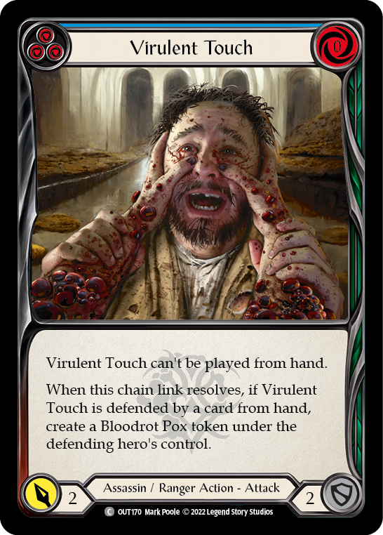Virulent Touch (Blue) [OUT170] (Outsiders)  Rainbow Foil | L.A. Mood Comics and Games