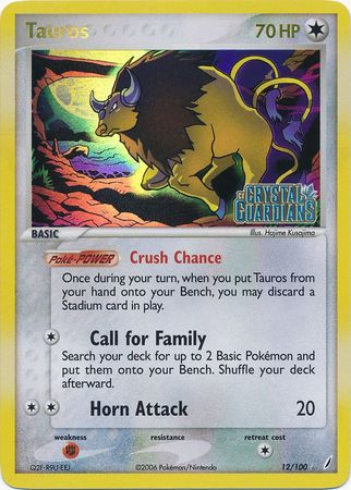 Tauros (12/100) (Stamped) [EX: Crystal Guardians] | L.A. Mood Comics and Games