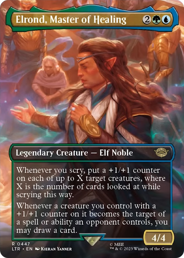 Elrond, Master of Healing (Borderless Alternate Art) [The Lord of the Rings: Tales of Middle-Earth] | L.A. Mood Comics and Games