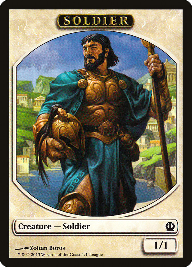 Soldier Token (Zoltan Boros) [League Tokens 2013] | L.A. Mood Comics and Games