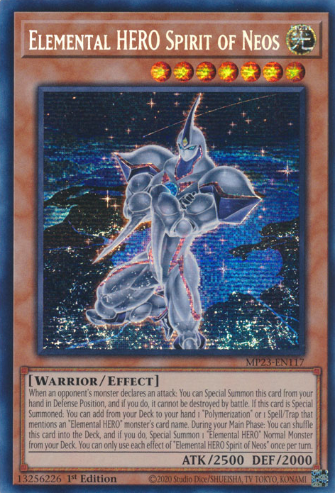 Elemental HERO Spirit of Neos [MP23-EN117] Prismatic Secret Rare | L.A. Mood Comics and Games