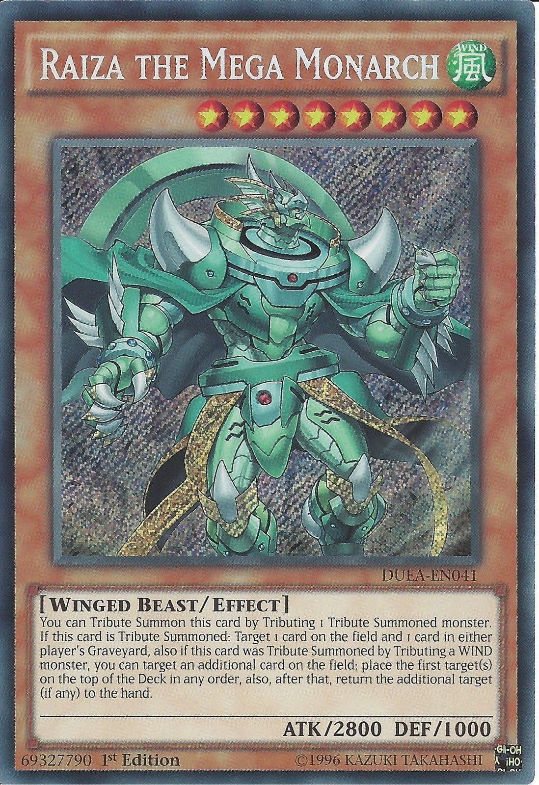 Raiza the Mega Monarch [DUEA-EN041] Secret Rare | L.A. Mood Comics and Games