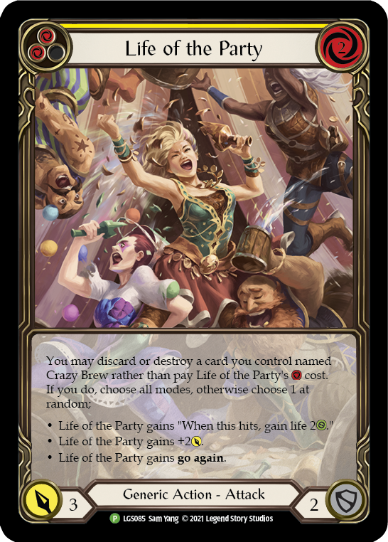 Life of the Party (Yellow) [LGS085] (Promo)  Rainbow Foil | L.A. Mood Comics and Games