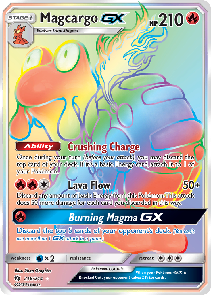 Magcargo GX (218/214) [Sun & Moon: Lost Thunder] | L.A. Mood Comics and Games