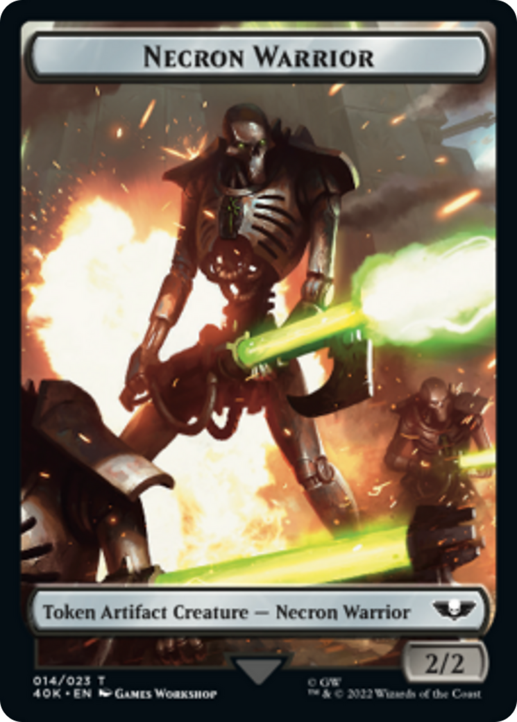 Necron Warrior // Insect Double-Sided (Surge Foil) [Warhammer 40,000 Tokens] | L.A. Mood Comics and Games