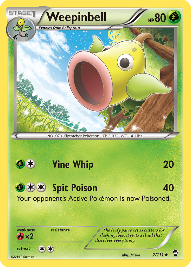 Weepinbell (2/111) [XY: Furious Fists] | L.A. Mood Comics and Games