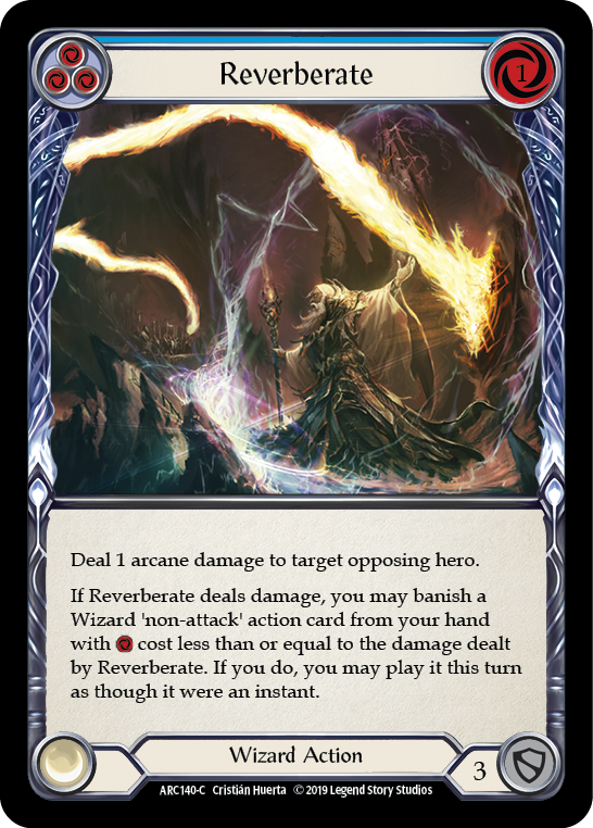 Reverberate (Blue) [ARC140-C] (Arcane Rising)  1st Edition Rainbow Foil | L.A. Mood Comics and Games