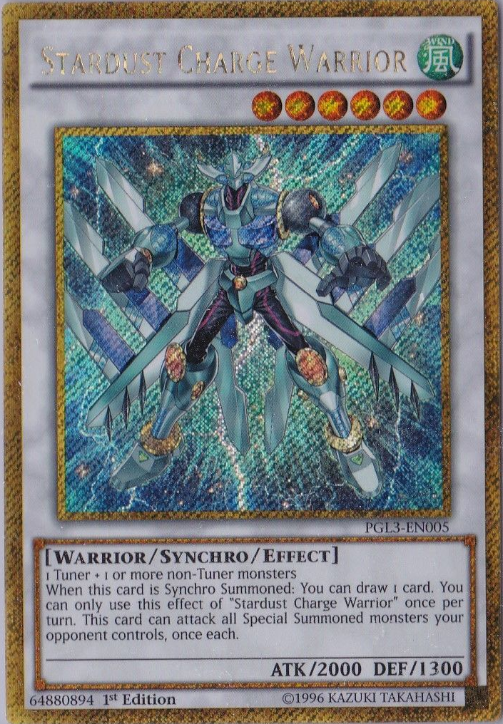 Stardust Charge Warrior [PGL3-EN005] Gold Secret Rare | L.A. Mood Comics and Games