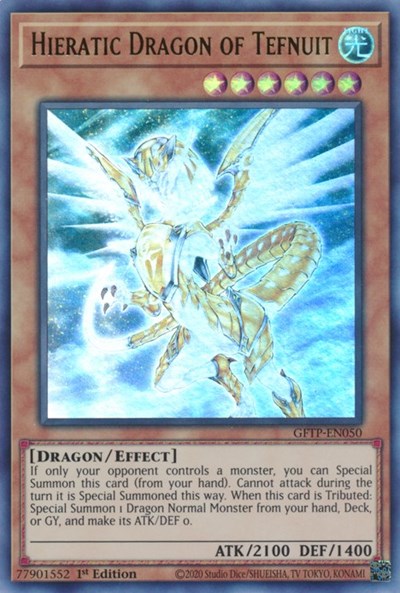 Hieratic Dragon of Tefnuit [GFTP-EN050] Ultra Rare | L.A. Mood Comics and Games