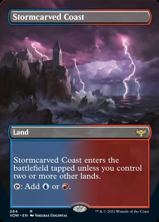 Stormcarved Coast (Borderless Alternate Art) [Innistrad: Crimson Vow] | L.A. Mood Comics and Games