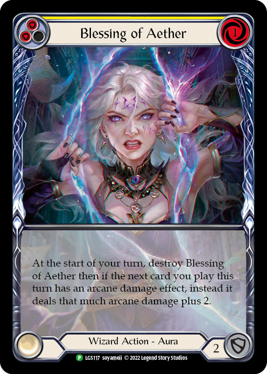 Blessing of Aether (Yellow) [LGS117] (Promo)  Rainbow Foil | L.A. Mood Comics and Games