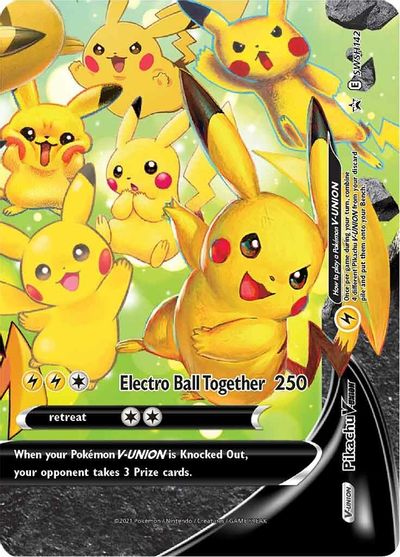 Pikachu V-UNION (SWSH142) (Celebrations) [Sword & Shield: Black Star Promos] | L.A. Mood Comics and Games