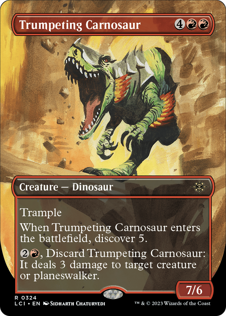 Trumpeting Carnosaur (Borderless) [The Lost Caverns of Ixalan] | L.A. Mood Comics and Games