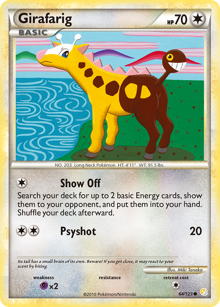 Girafarig (64/123) [HeartGold & SoulSilver: Base Set] | L.A. Mood Comics and Games