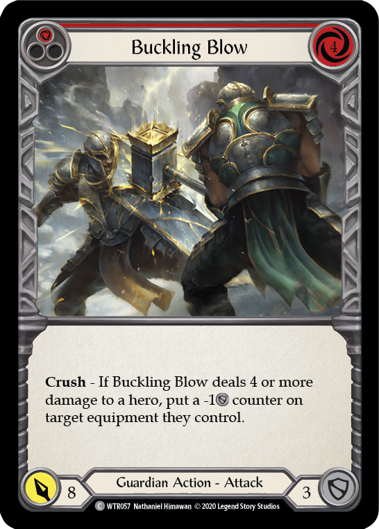 Buckling Blow (Red) [U-WTR057] (Welcome to Rathe Unlimited)  Unlimited Rainbow Foil | L.A. Mood Comics and Games