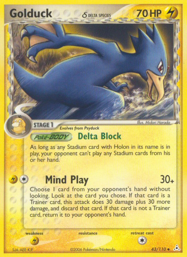 Golduck (43/110) (Delta Species) [EX: Holon Phantoms] | L.A. Mood Comics and Games