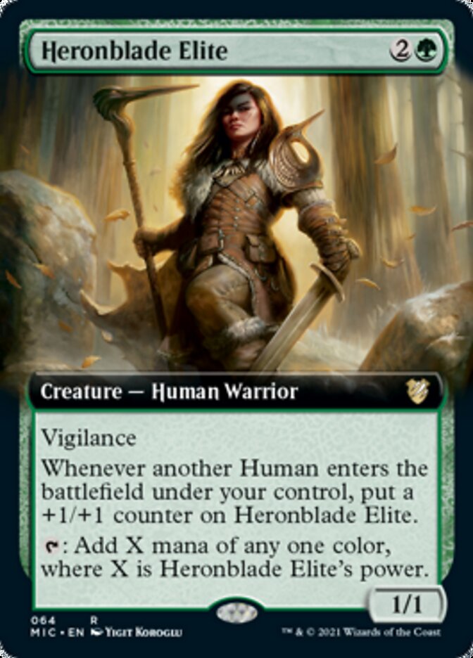 Heronblade Elite (Extended Art) [Innistrad: Midnight Hunt Commander] | L.A. Mood Comics and Games