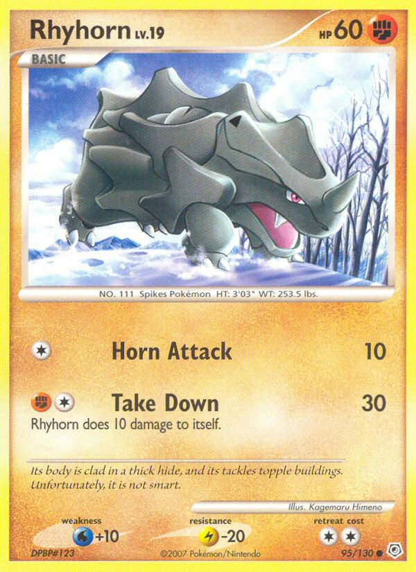 Rhyhorn (95/130) [Diamond & Pearl: Base Set] | L.A. Mood Comics and Games