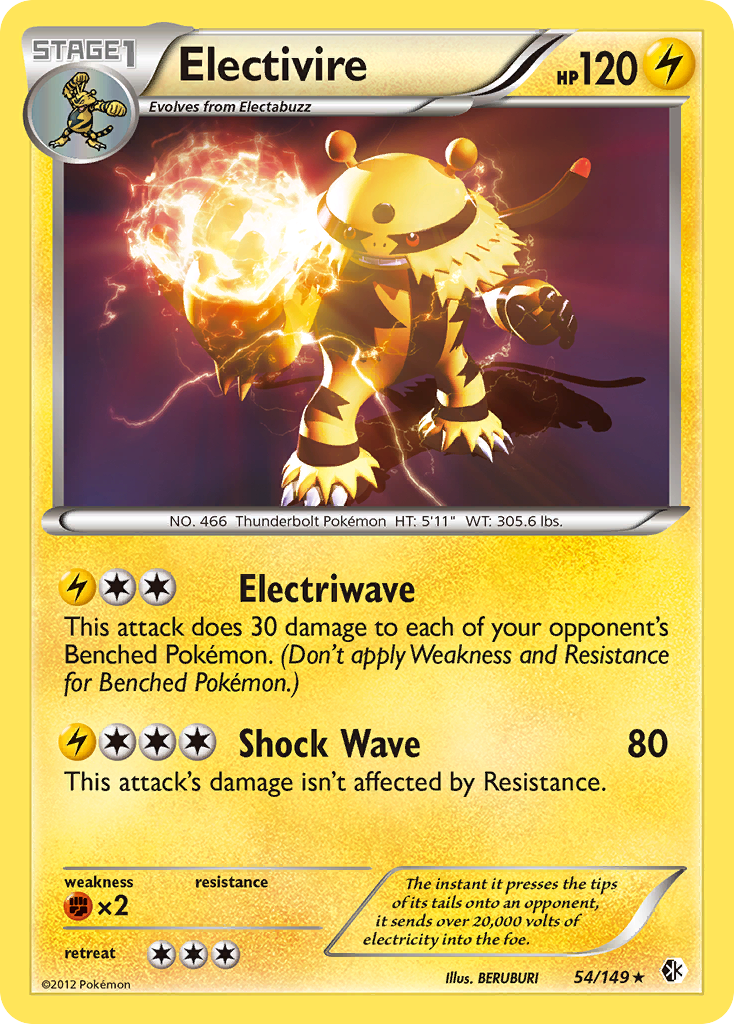 Electivire (54/149) [Black & White: Boundaries Crossed] | L.A. Mood Comics and Games