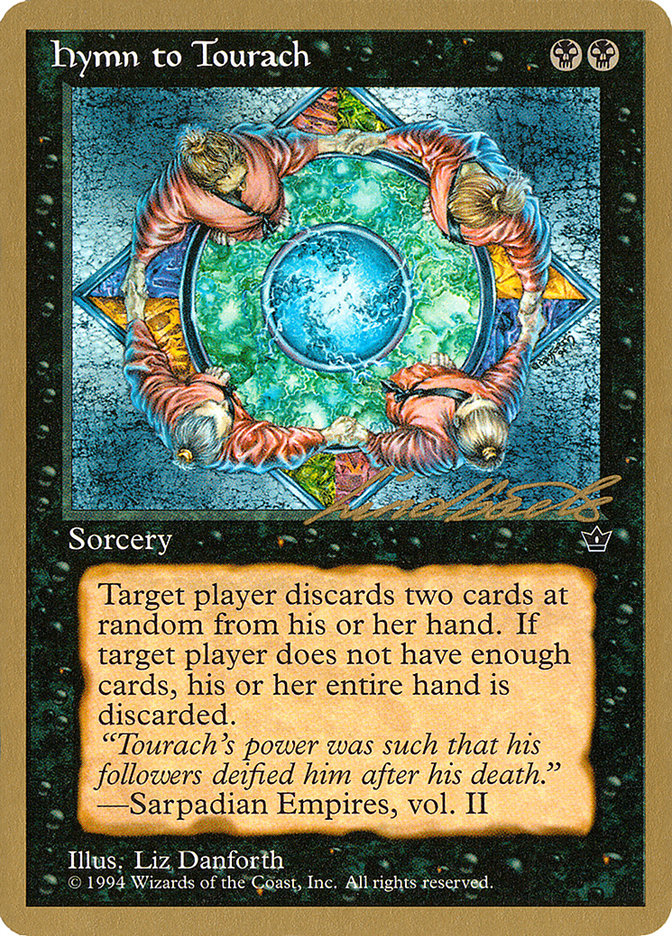 Hymn to Tourach (Circle) (Leon Lindback) [Pro Tour Collector Set] | L.A. Mood Comics and Games