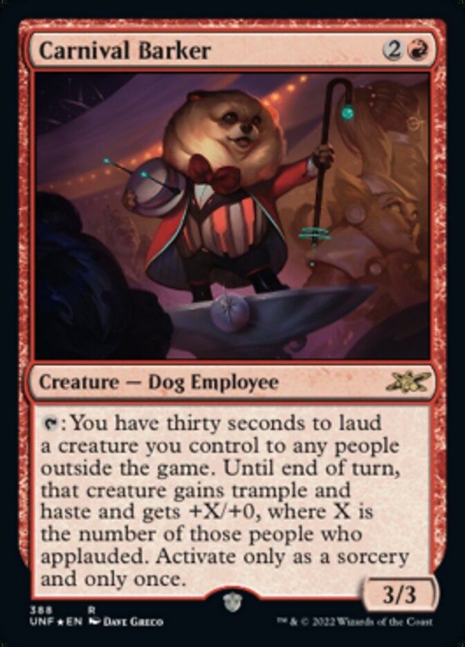 Carnival Barker (Galaxy Foil) [Unfinity] | L.A. Mood Comics and Games
