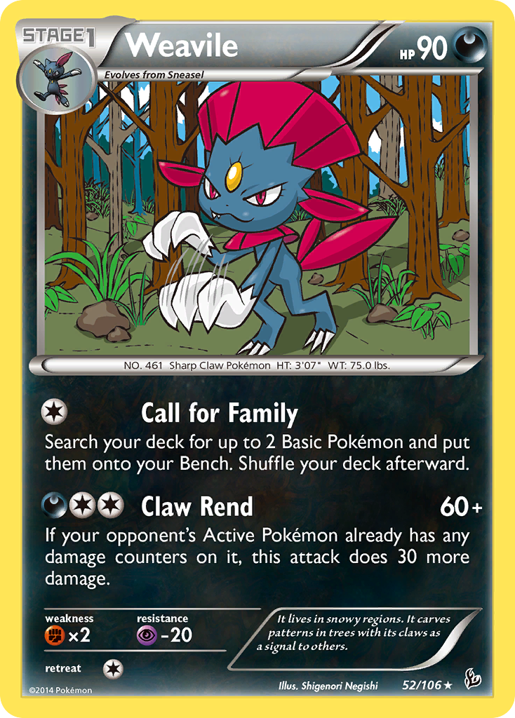 Weavile (52/106) [XY: Flashfire] | L.A. Mood Comics and Games