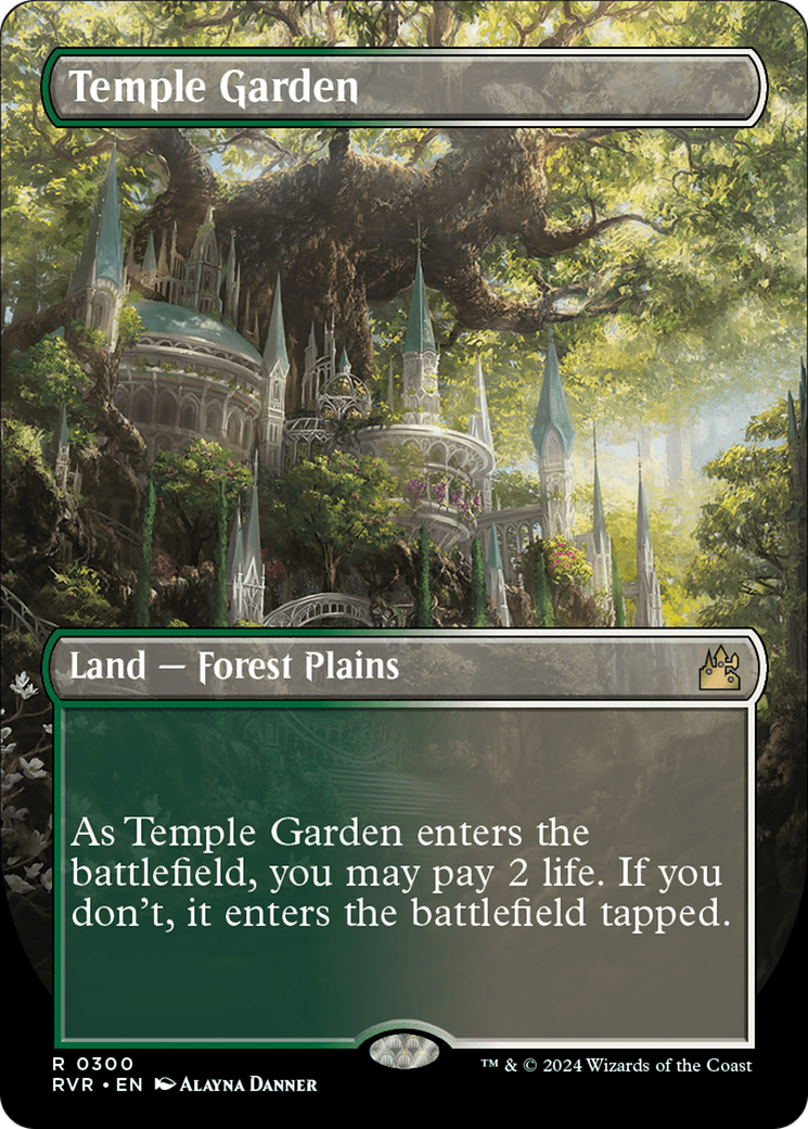 Temple Garden (Borderless) [Ravnica Remastered] | L.A. Mood Comics and Games