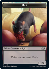 Rat // Food (0010) Double-Sided Token [Wilds of Eldraine Tokens] | L.A. Mood Comics and Games