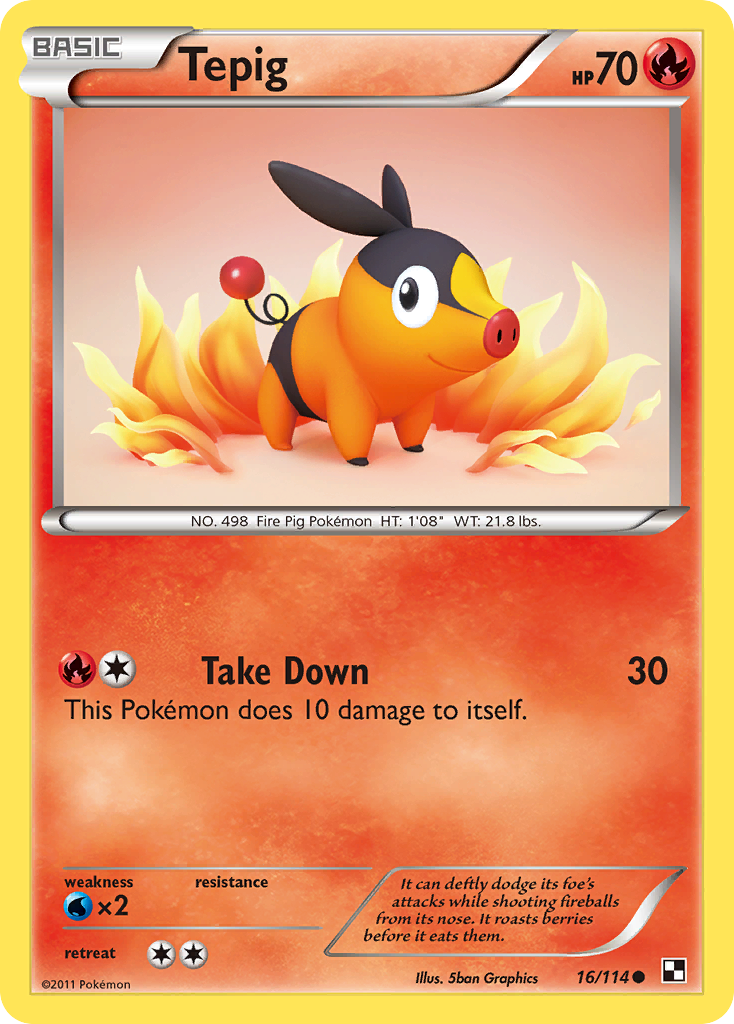 Tepig (16/114) [Black & White: Base Set] | L.A. Mood Comics and Games