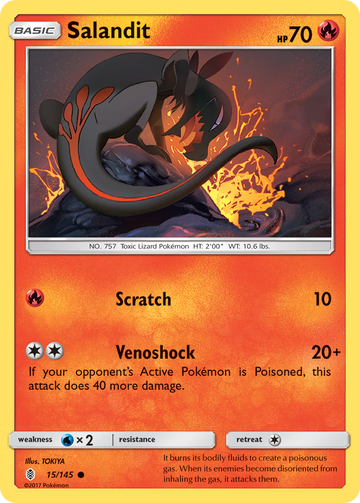 Salandit (15/145) [Sun & Moon: Guardians Rising] | L.A. Mood Comics and Games