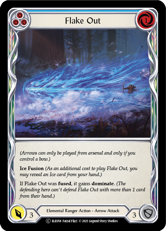 Flake Out (Blue) [U-ELE058] (Tales of Aria Unlimited)  Unlimited Rainbow Foil | L.A. Mood Comics and Games