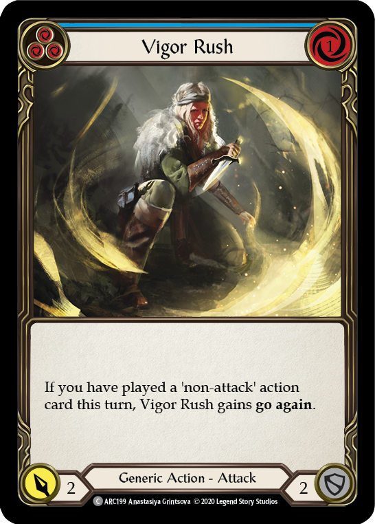 Vigor Rush (Blue) [U-ARC199] (Arcane Rising Unlimited)  Unlimited Normal | L.A. Mood Comics and Games