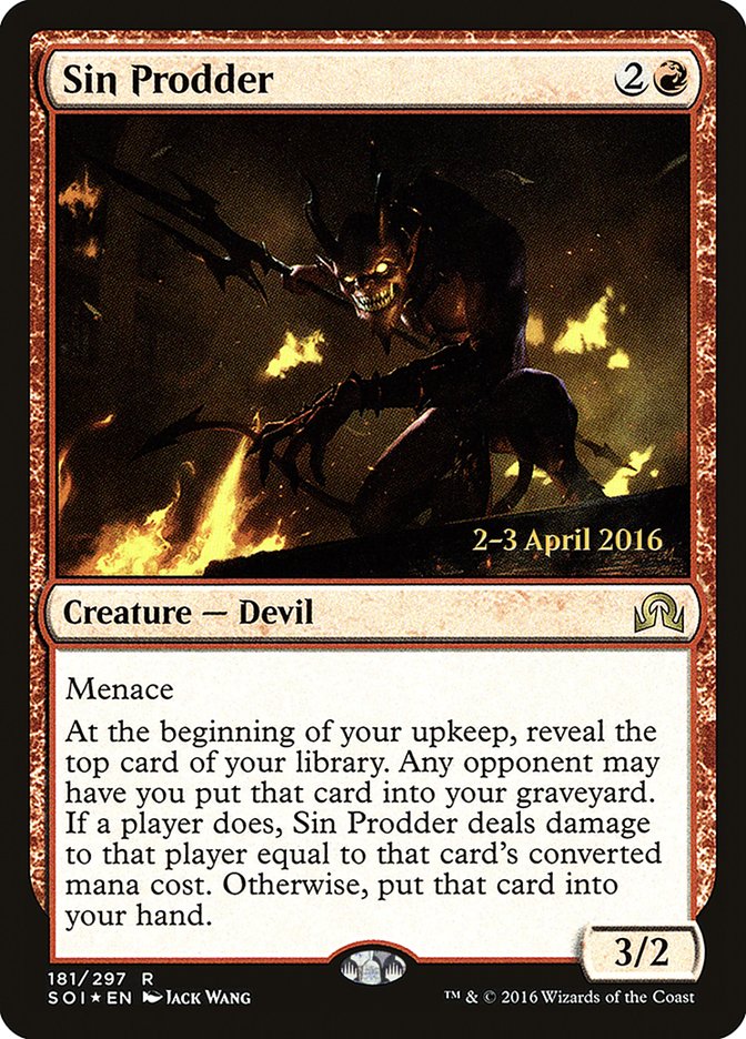 Sin Prodder [Shadows over Innistrad Prerelease Promos] | L.A. Mood Comics and Games