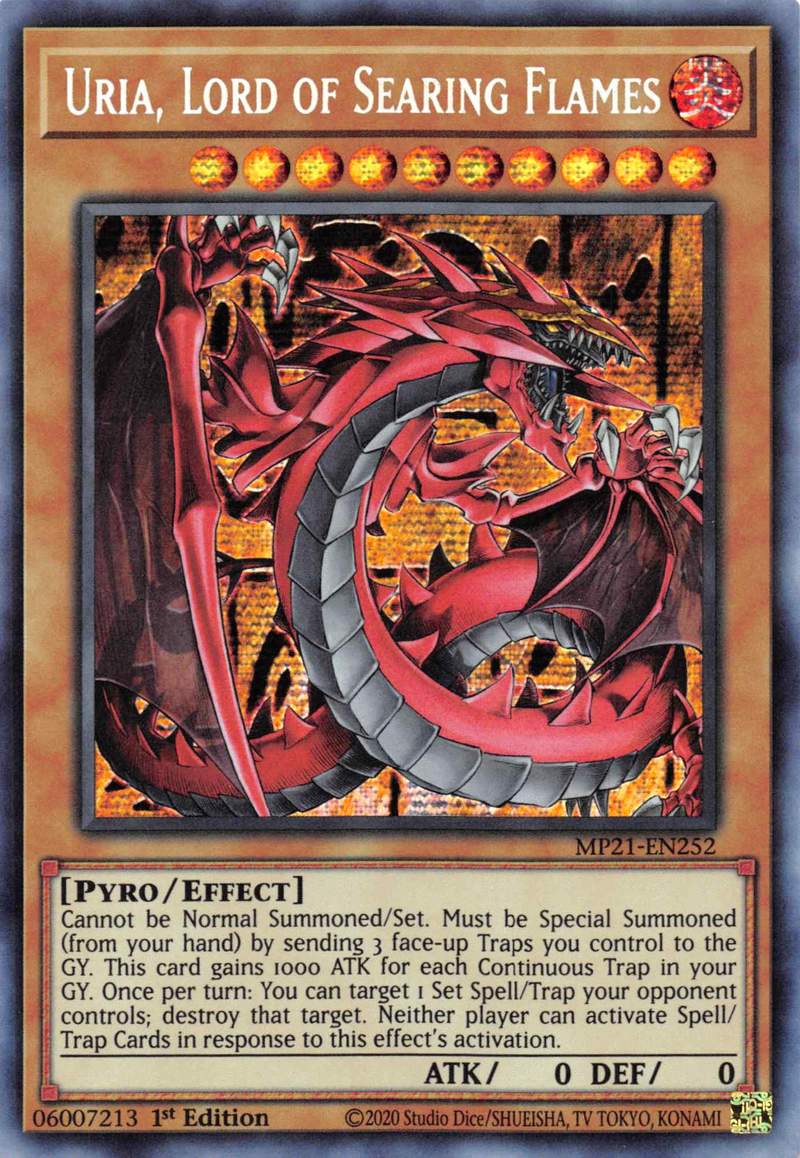 Uria, Lord of Searing Flames [MP21-EN252] Prismatic Secret Rare | L.A. Mood Comics and Games