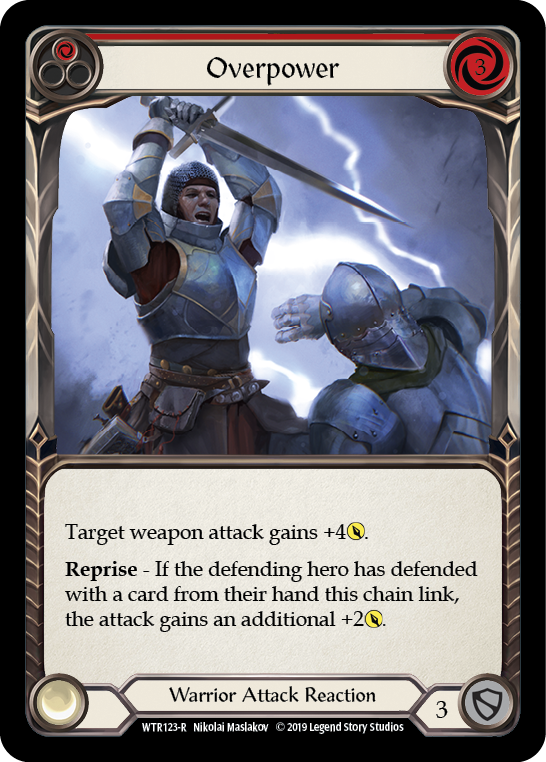 Overpower (Red) [WTR123-R] (Welcome to Rathe)  Alpha Print Rainbow Foil | L.A. Mood Comics and Games